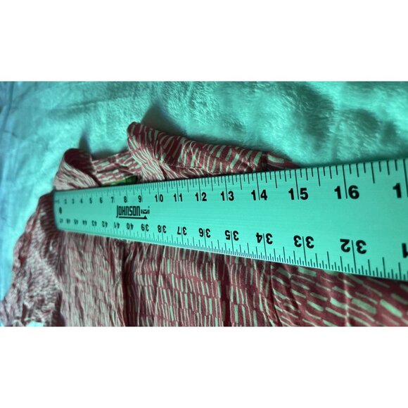 Rockflowerpaper Womens Red White Print Button-Up Tunic Top Small Lightweight - Picture 5 of 10